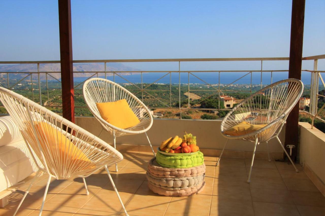 360 Panorama House - Gazing At Horizon And The Stars Of The Galaxy In The Night - Fresh Cool Breeze Most Of The Time - Just 7 Min From The Beach Kournás Dış mekan fotoğraf
